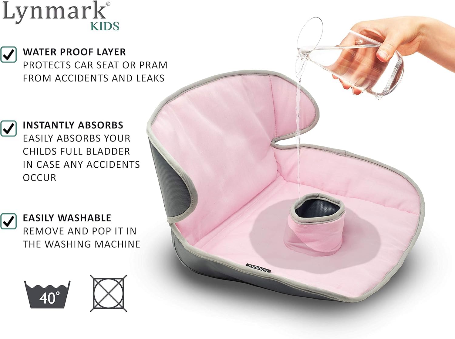 Lynmark® Potty Training Car Seat Protector Cover - Pee Protector, 1 Pk Pink