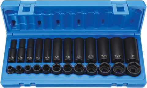 Grey Pneumatic Corp - 3/8In Dr 24Pc Standard Deep Fractional Set (1224RD)