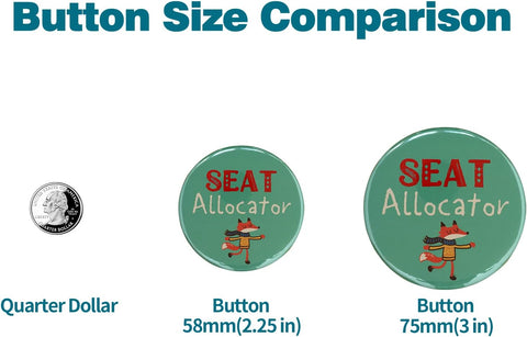 Happizza 100 Sets 75mm(3 inch) Button Parts for Button Maker Machine 75mm, Round Badge Button Making Supplies Blank Pin Back, Includes Metal Cover, Plastic Button Back Cover, Clear Film&Blank Paper