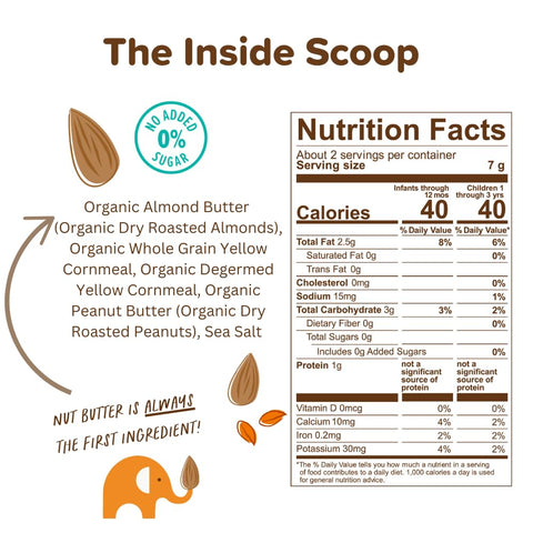 Puffworks Organic Baby Peanut & Almond Puffs Variety Pack, 0.5 oz, 12 Pack