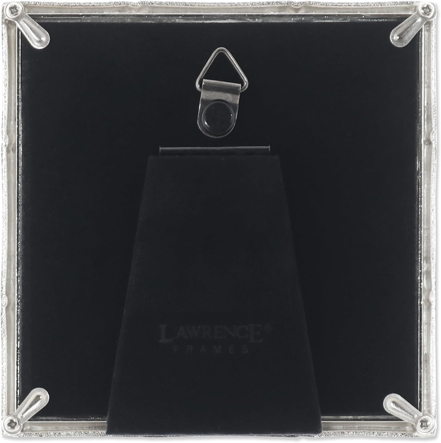 Lawrence Frames Bamboo Design Metal Frame, 4x4, Silver