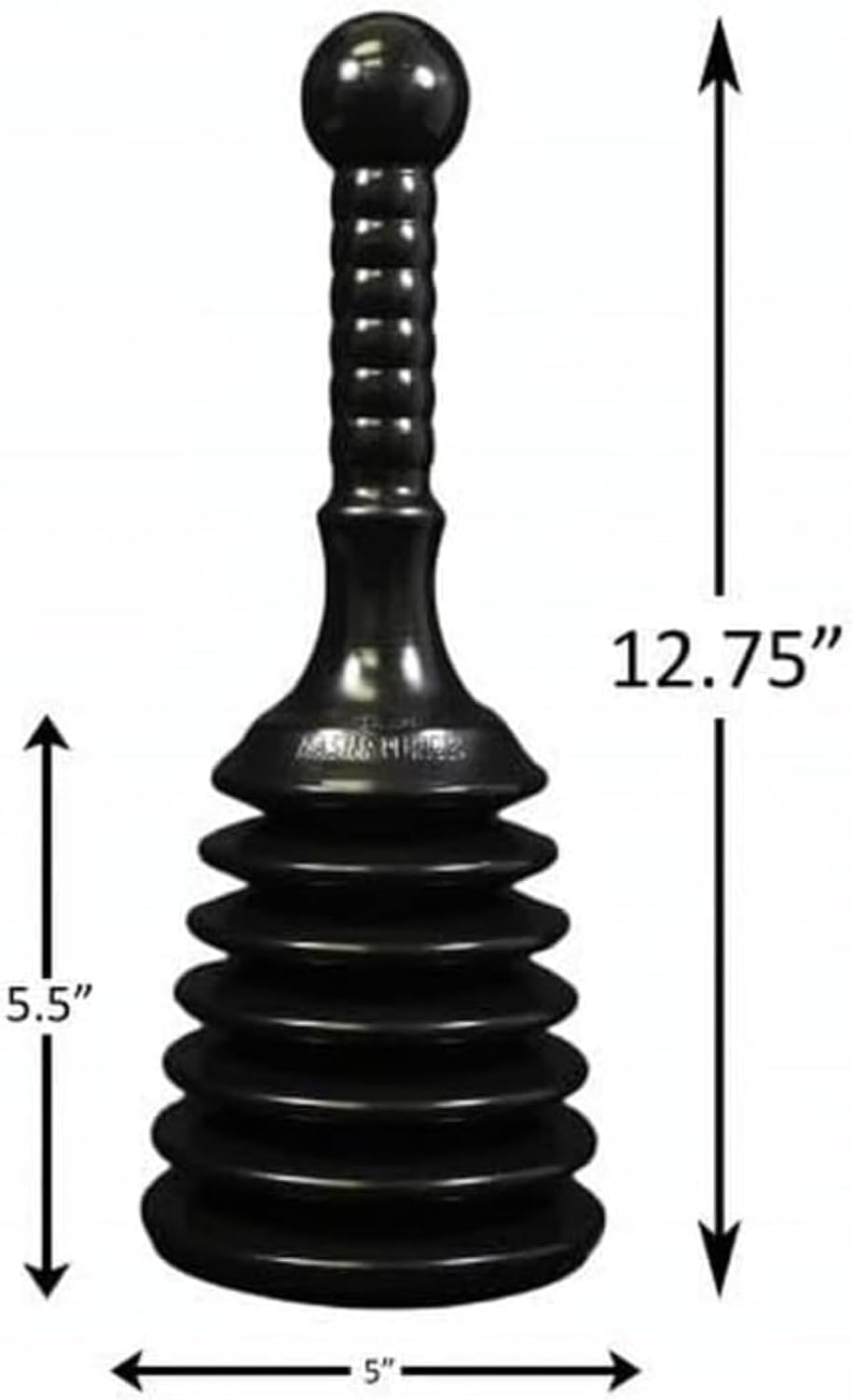 Master Plunger MPS4 Sink & Drain Plunger for Kitchen Sinks, Bathroom Sinks, Showers, and Bathtubs. Small and Strong Design with Large Bellows Commercial & Residential Use, Black