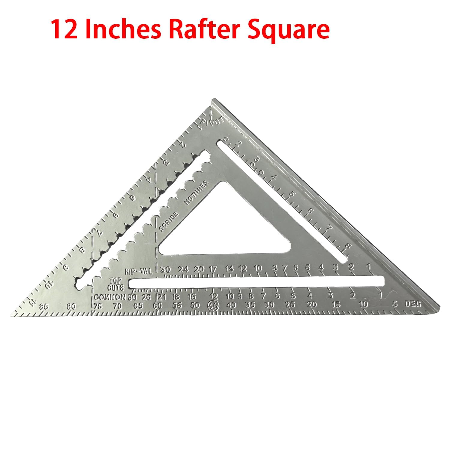 Aluminum Rafter Square Set – 7 Inch & 12 Inch Precision Carpenter Square with Double-Sided -Engraved Scales, Multi-Function Woodworking Tool for Roofing, Framing, Angle Marking & Layout
