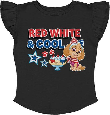 Tstars Paw Patrol Skye Birthday Girl Tee Toddler Ruffle Sleeve Party Top