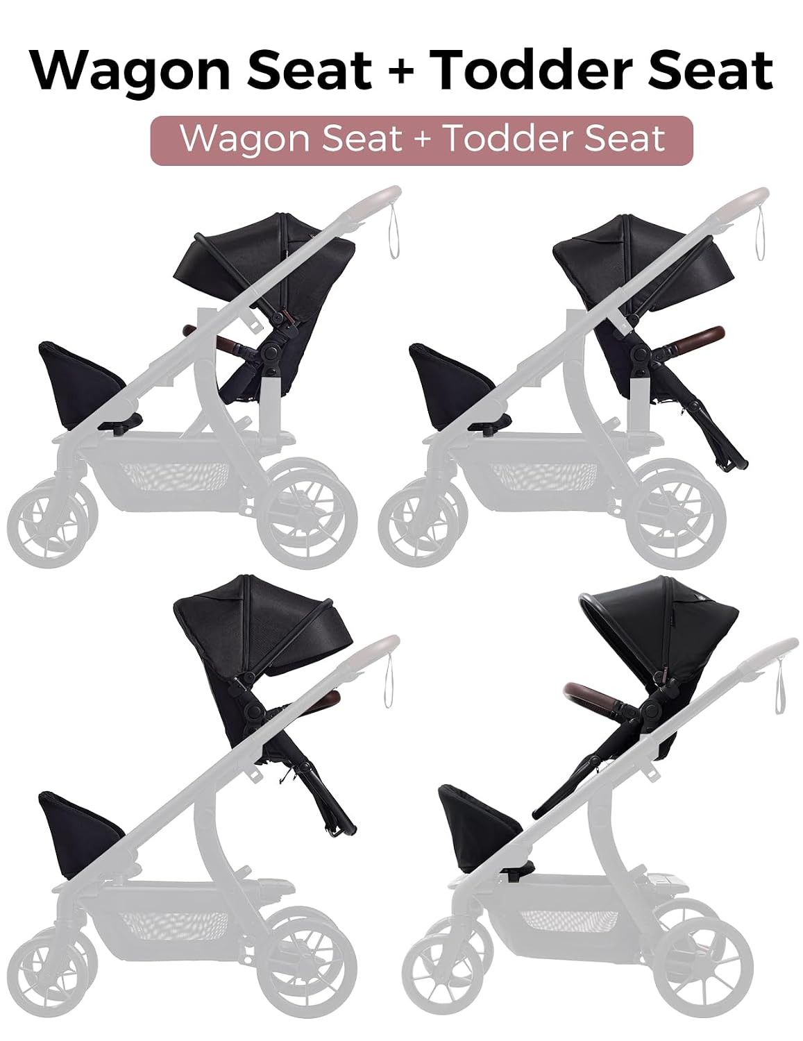 Momcozy ChangeGo Extra Wagon Seat Attachment Only, Easy Install