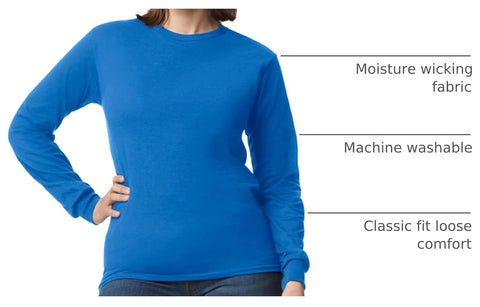 Gildan Adult DryBlend Long Sleeve T-Shirt, Style G8400, 2-Pack