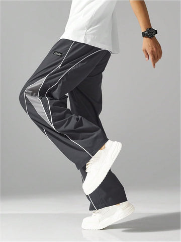 SOLY HUX Men's Track Pants Baggy Parachute Sweatpants