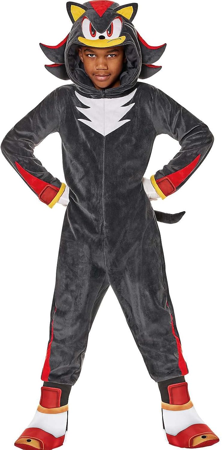 Spirit Halloween Sonic the Hedgehog Kids Shadow Jumpsuit Costume | Officially Licensed |Gaming Costume | Shadow Cosplay