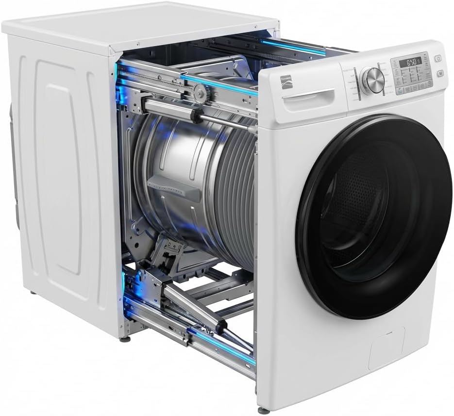 5.0 cu. ft. Black Stainless Steel Front Load Washer with Super Speed Wash and Steam