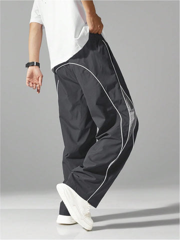 SOLY HUX Men's Track Pants Baggy Parachute Sweatpants