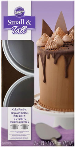 Wilton Small and Tall Aluminum 2 x 6-inch Layer Cake Pan Set, 2- Piece