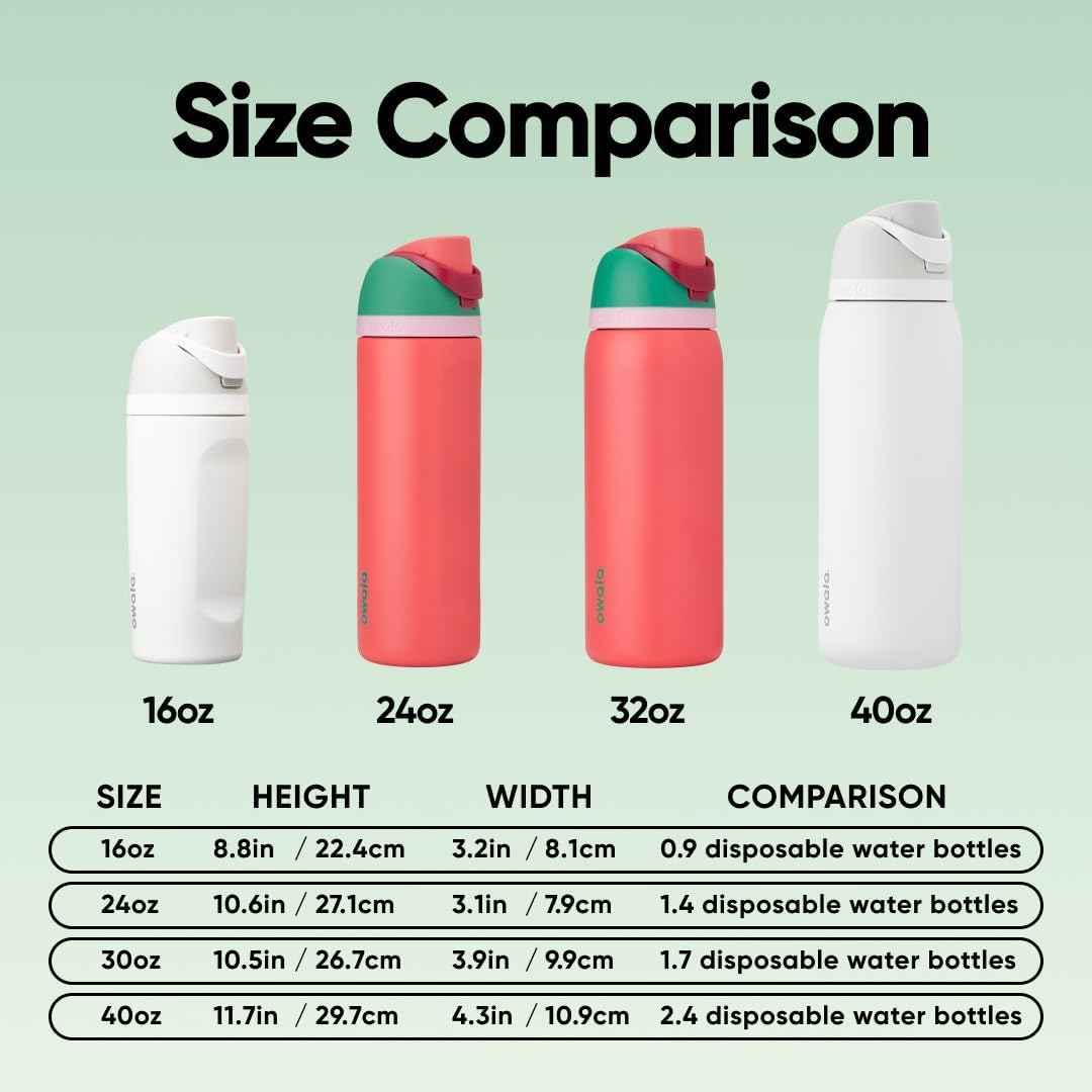 Owala FreeSip Stainless Steel Water Bottle 24 oz Strawberry Fields