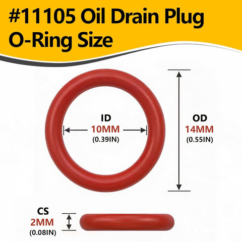 75 Pack #11105 O-Rings for Harley Davidson Oil Drain Plug