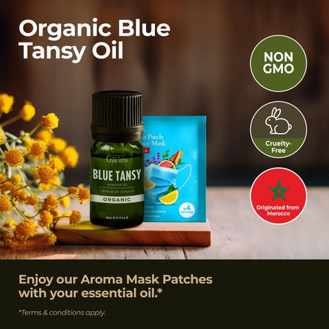 100% Pure Blue Tansy Essential Oil for Skin & Diffuser - 0.17 Fl Oz
