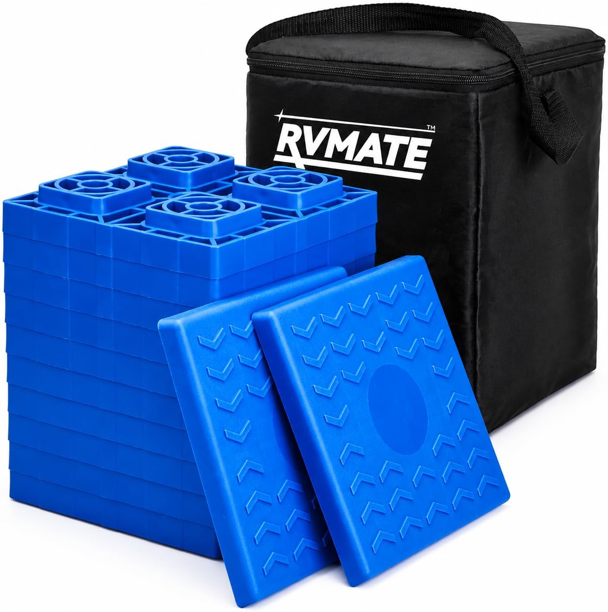 RVMATE 12 Pack RV Leveling Blocks, Camper Trailer Leveling Blocks