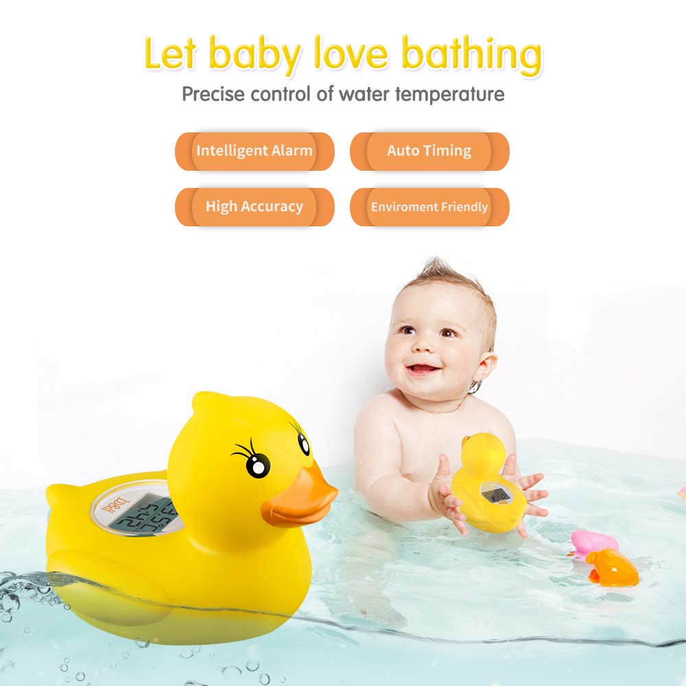 b&h Baby Bath Thermometer, Safety Water Temperature Monitor, Lady Duck