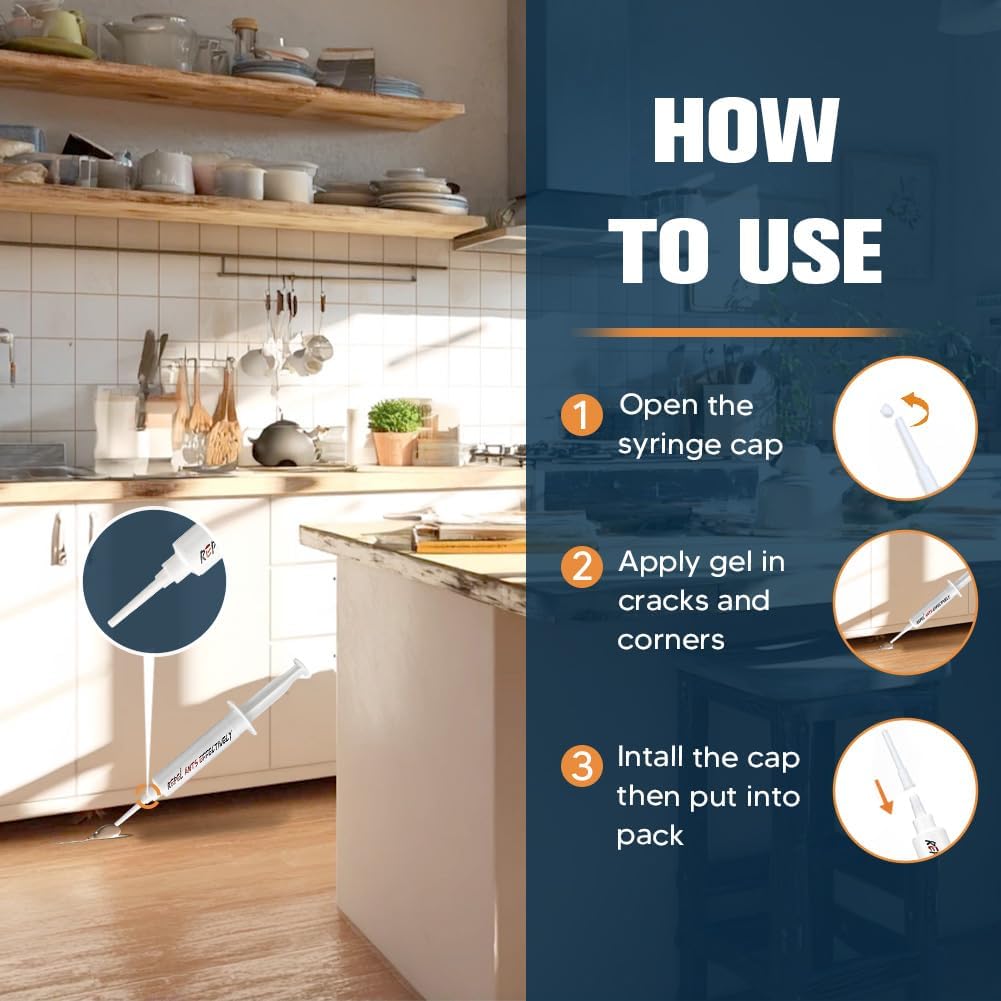 Ant Away Repellent Indoor Use, Keep Ants Away for Outdoor, Helps Keep Sugar Ant & Black Ants Away for Kitchen, Cabinets & Entry Points, Kid & Pet Safe-6P