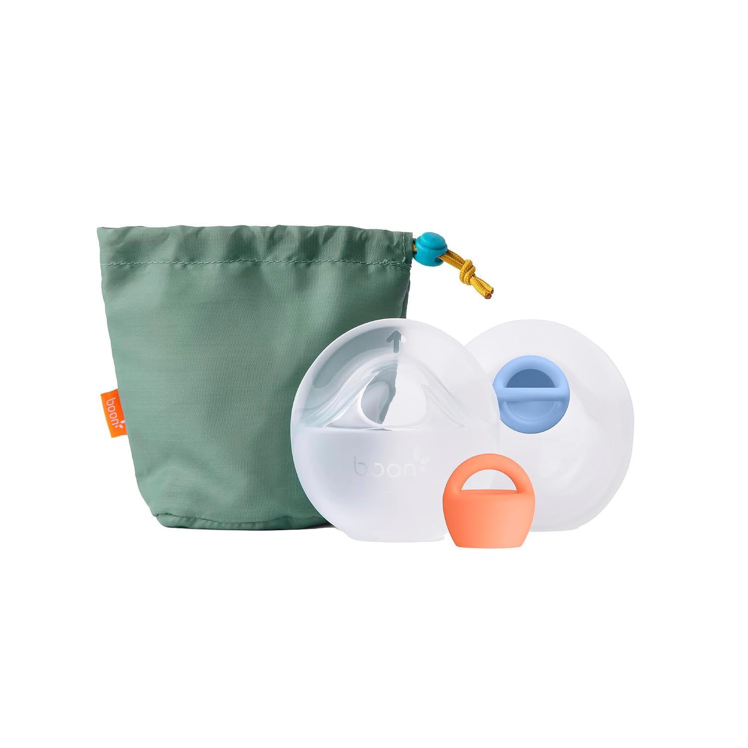 Boon Trove Silicone Manual Breast Pump - Discreet Milk Collector - 2 Count