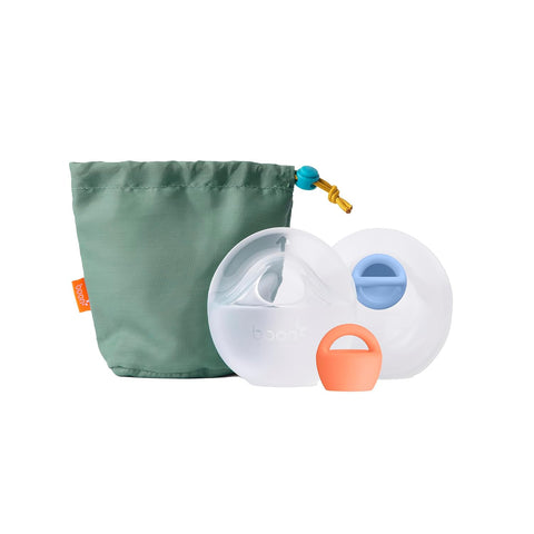Boon Trove Silicone Manual Breast Pump - Discreet Milk Collector - 2 Count