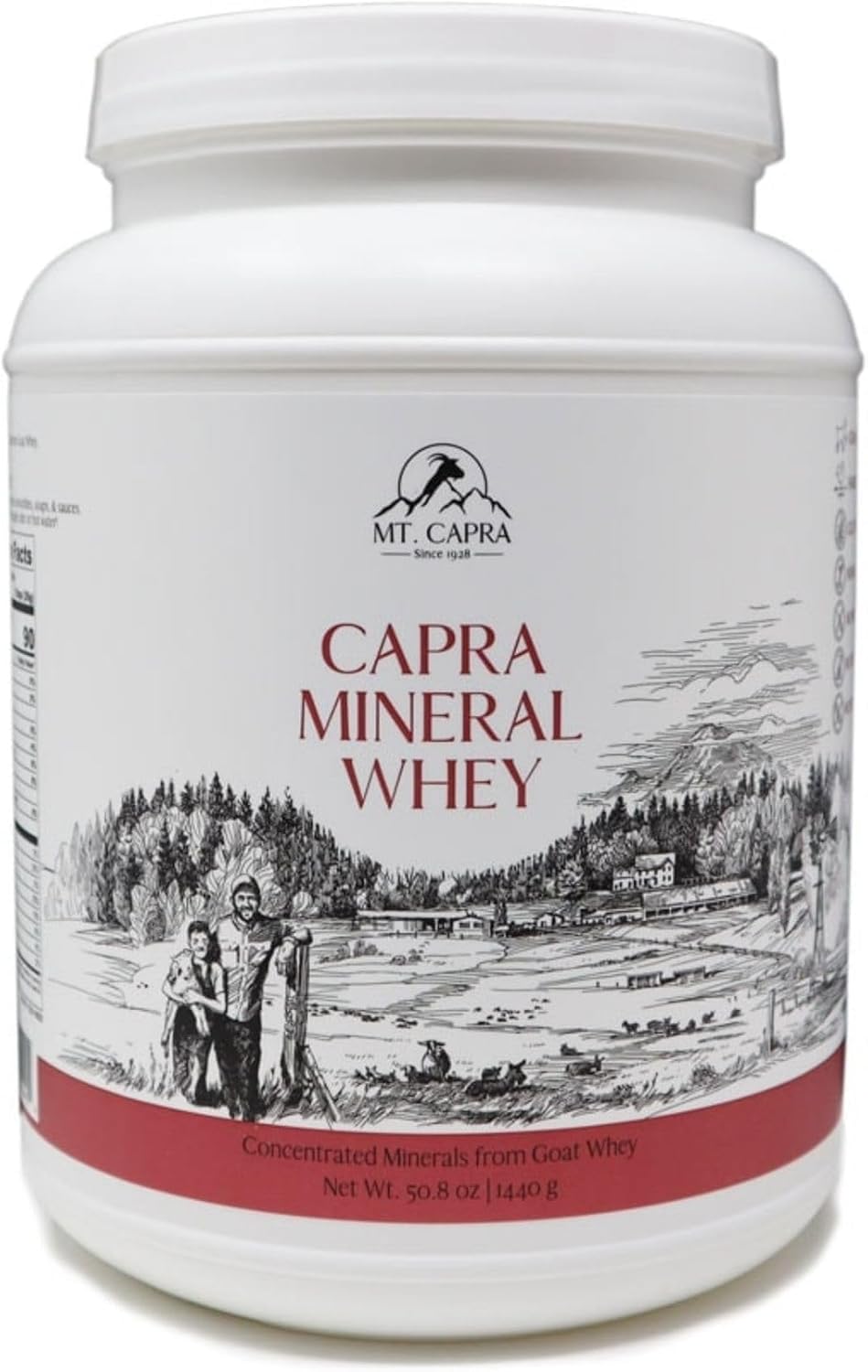 Mt. Capra Mineral Whey | A Whole Food, Bio-Available Mineral/Electrolyte Powder Supplement from Goat Milk Whey, Rich in Potassium, Alkalizing | 56 Servings - 50.8 oz