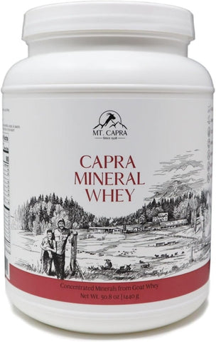 Mt. Capra Mineral Whey | A Whole Food, Bio-Available Mineral/Electrolyte Powder Supplement from Goat Milk Whey, Rich in Potassium, Alkalizing | 56 Servings - 50.8 oz
