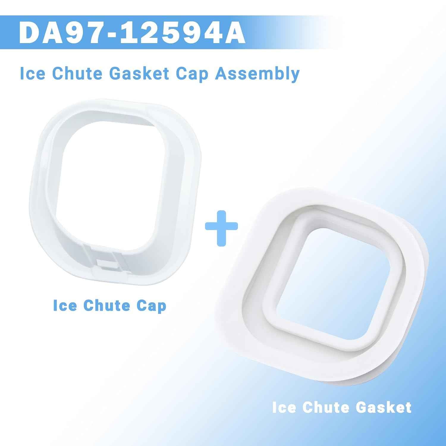 DA97-12594A Ice Chute Gasket Cap Replacement for Samsung Refrigerator - Compatible with RF28HMEDBSR RF28JBEDBSR Models - Durable Ice Maker Gasket