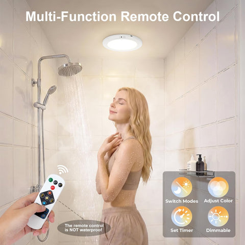 2Pack Rechargeable Magnetic Ceiling Light/Shower Light with Remote