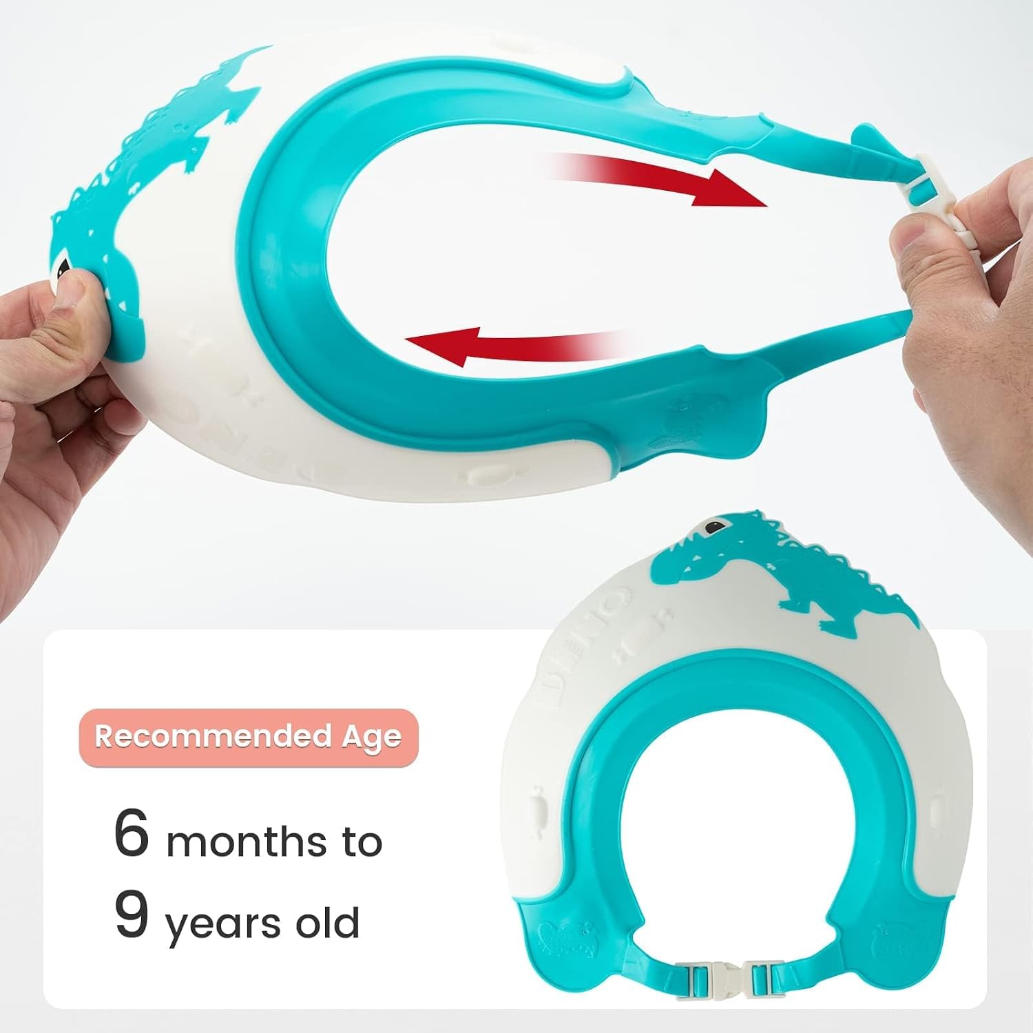 FUNUPUP Baby Shower Cap for Toddlers Kids, Soft TPE Silicone, Blue