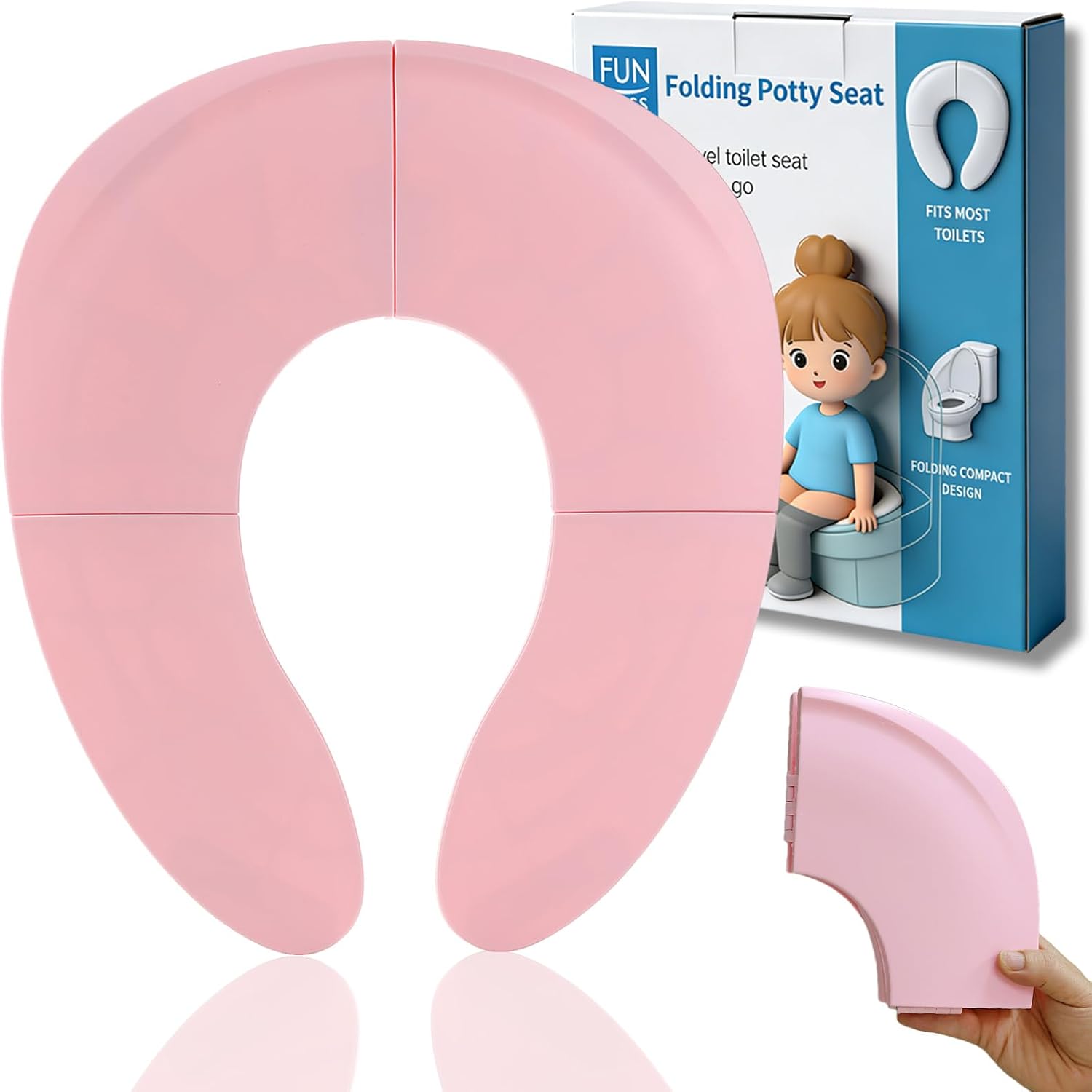 Funbliss Portable Potty for Toddler, Pink