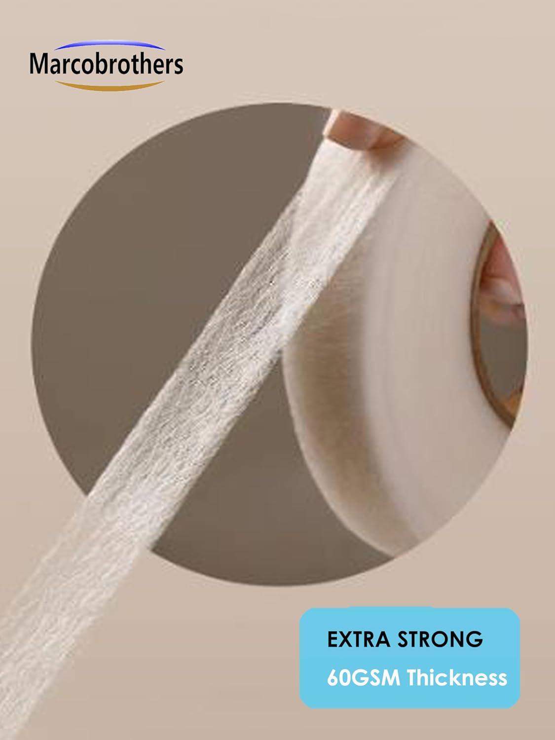 Marcobrothers Hemming Tape, White 3/4” x 32 Yards, Iron on Hem Tape