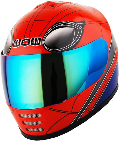 WOW Motorcycle Full Face Helmet Street Bike BMX MX Youth Kids: HKYB15