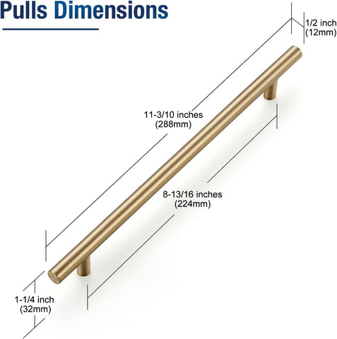 JOY DECOR Champagne Bronze Cabinet Pulls Drawer Pulls 8-3/4 Inch CC 45 Pack
