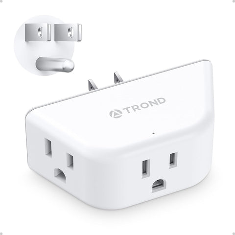 TROND Outlet Extender, 3 Way Angled Outlet Splitter for Bathroom Kitchen