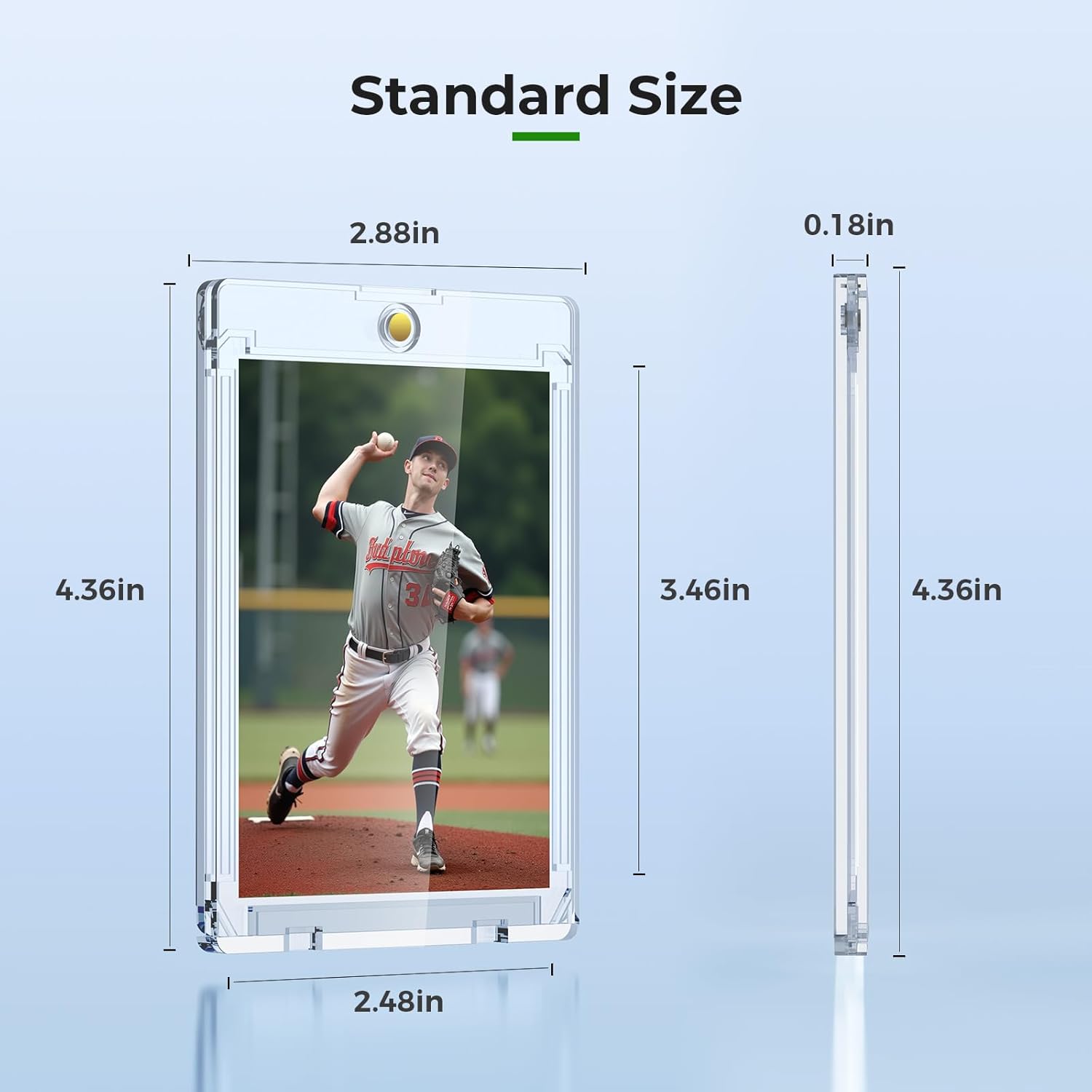 SkyHill 200ct Magnetic Card Holder, 35pt Slim One Touch Hard Card Case