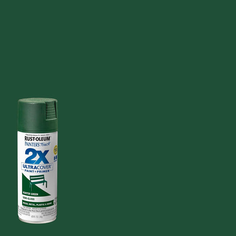 Rust-Oleum Painter's Touch 2X Spray Paint, Semi-Gloss Hunter Green