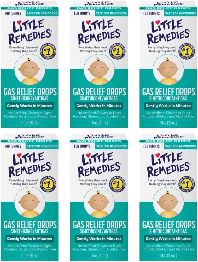 Little Remedies Gas Relief Drops, Natural Berry Flavor, Safe for Newborns 1.0 Fl Oz (Pack of 3)