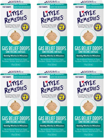 Little Remedies Gas Relief Drops, Natural Berry Flavor, Safe for Newborns 1.0 Fl Oz (Pack of 3)
