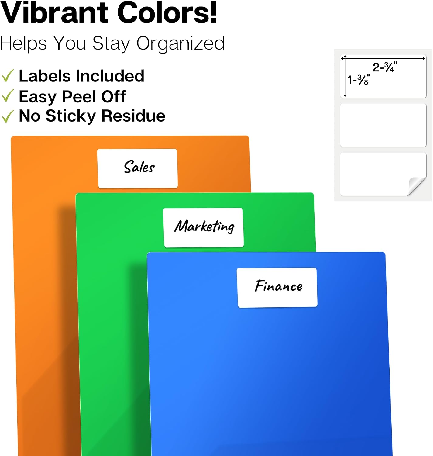 Dunwell Plastic 2-Pocket Folders, 8.5x11, Assorted, 6 Pack, Poly