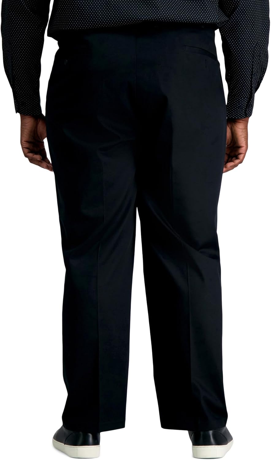 Haggar Men’s Big & Tall Classic Fit Premium No Iron Khaki Pleated Pant