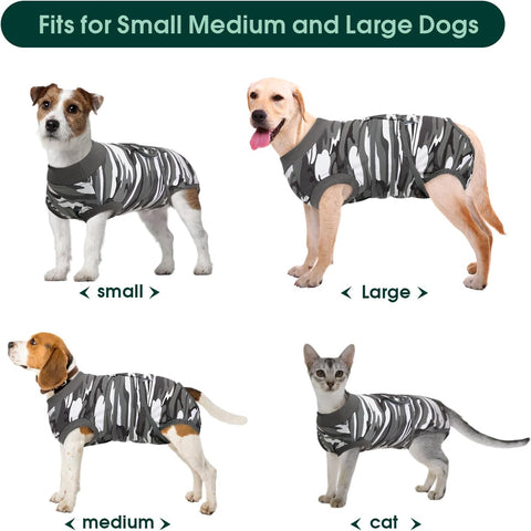 Kuoser Recovery Suit for Dogs Cats, Soft Dog Surgery Suit Female Male Spay