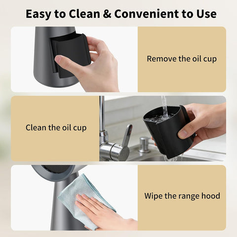 Portable Range Hood with Touch Control,Free 20xOil&Carbon Filters