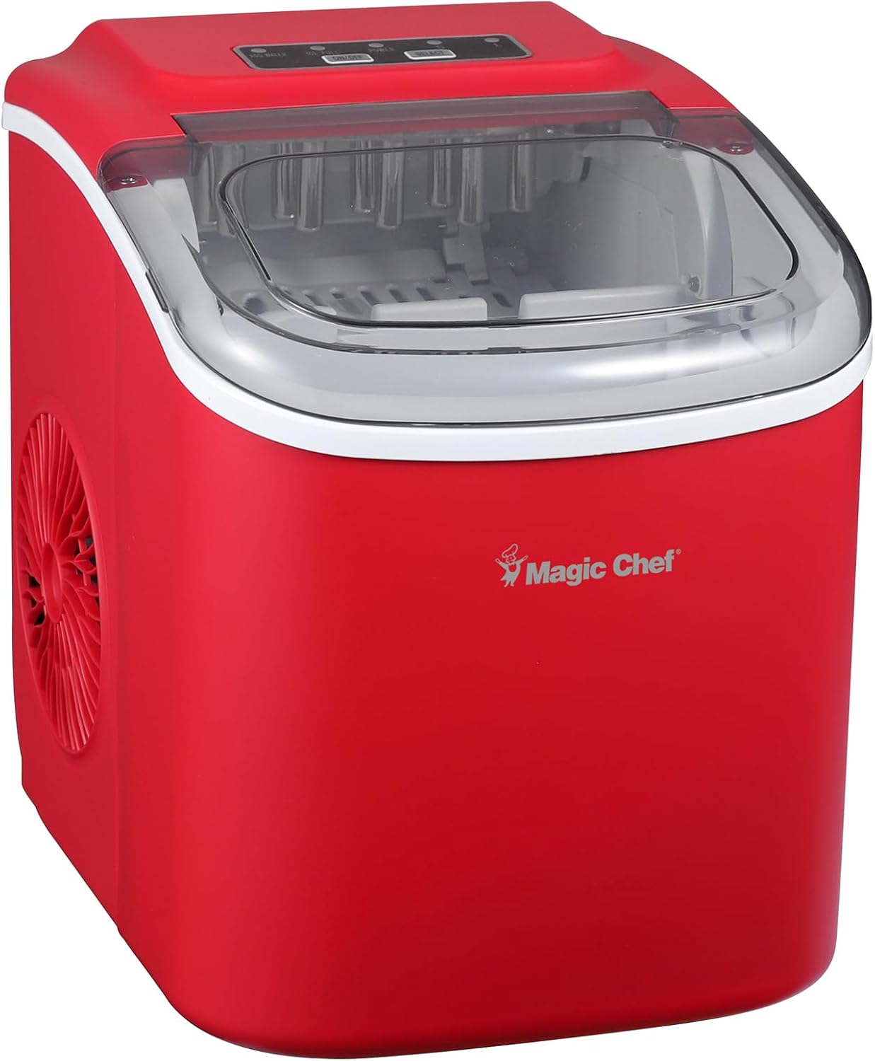 27 lb. Portable Countertop Ice Maker in Red