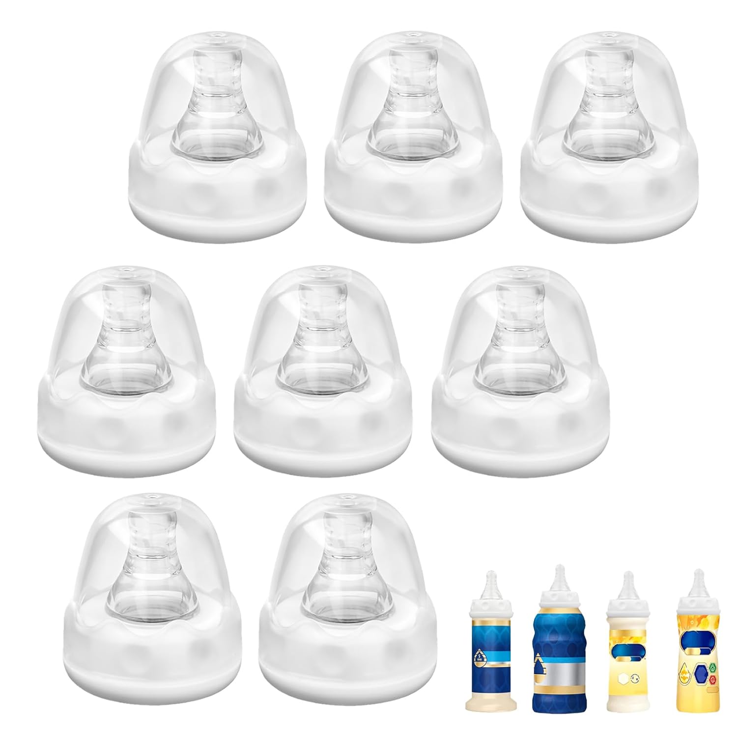 8 Pcs Bottle Nipple Compatible with Similac/Enfamil, Standard Flow