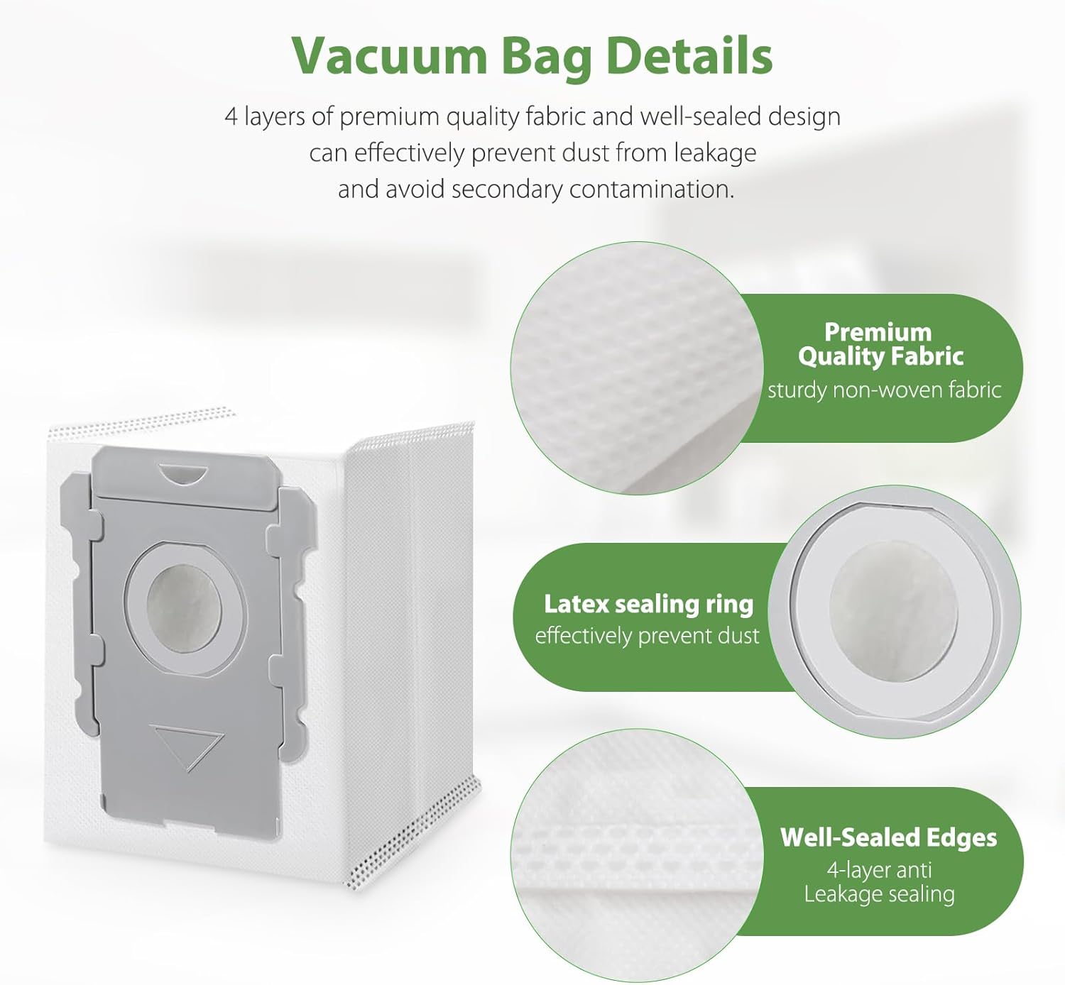 18 Pack Vacuum Bags for iRobot Roomba I/S/J Series &100-700 Combo Robot Vac