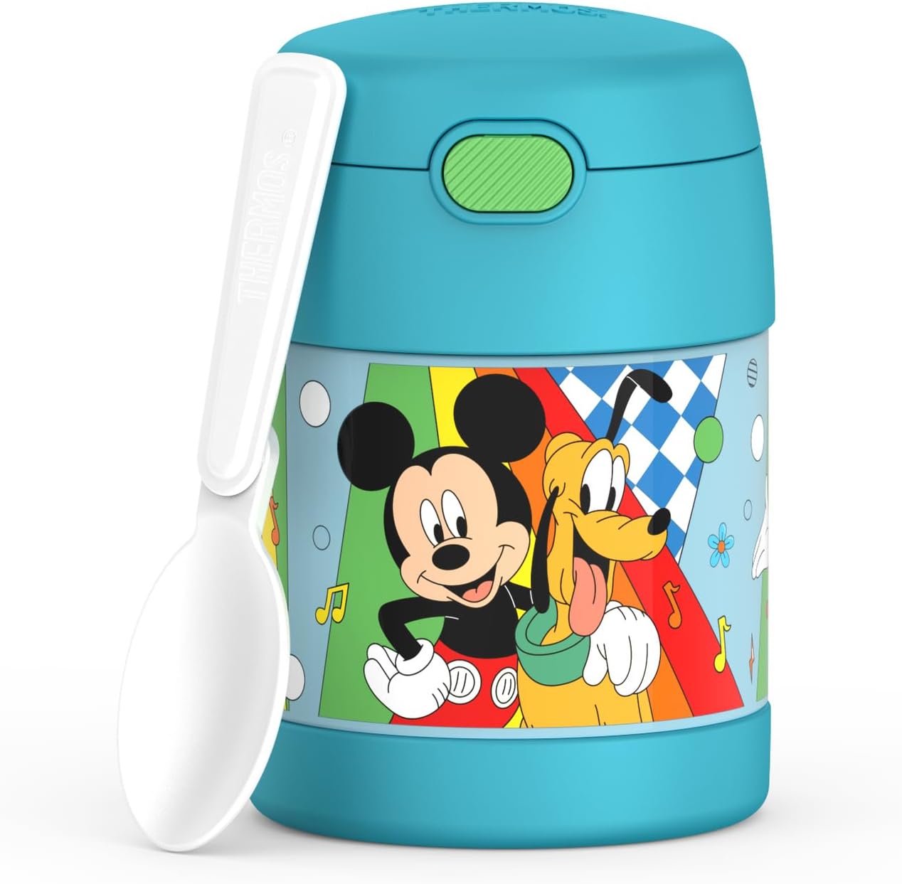 THERMOS FUNTAINER Kids Food Jar with Spoon, 10oz, Lime
