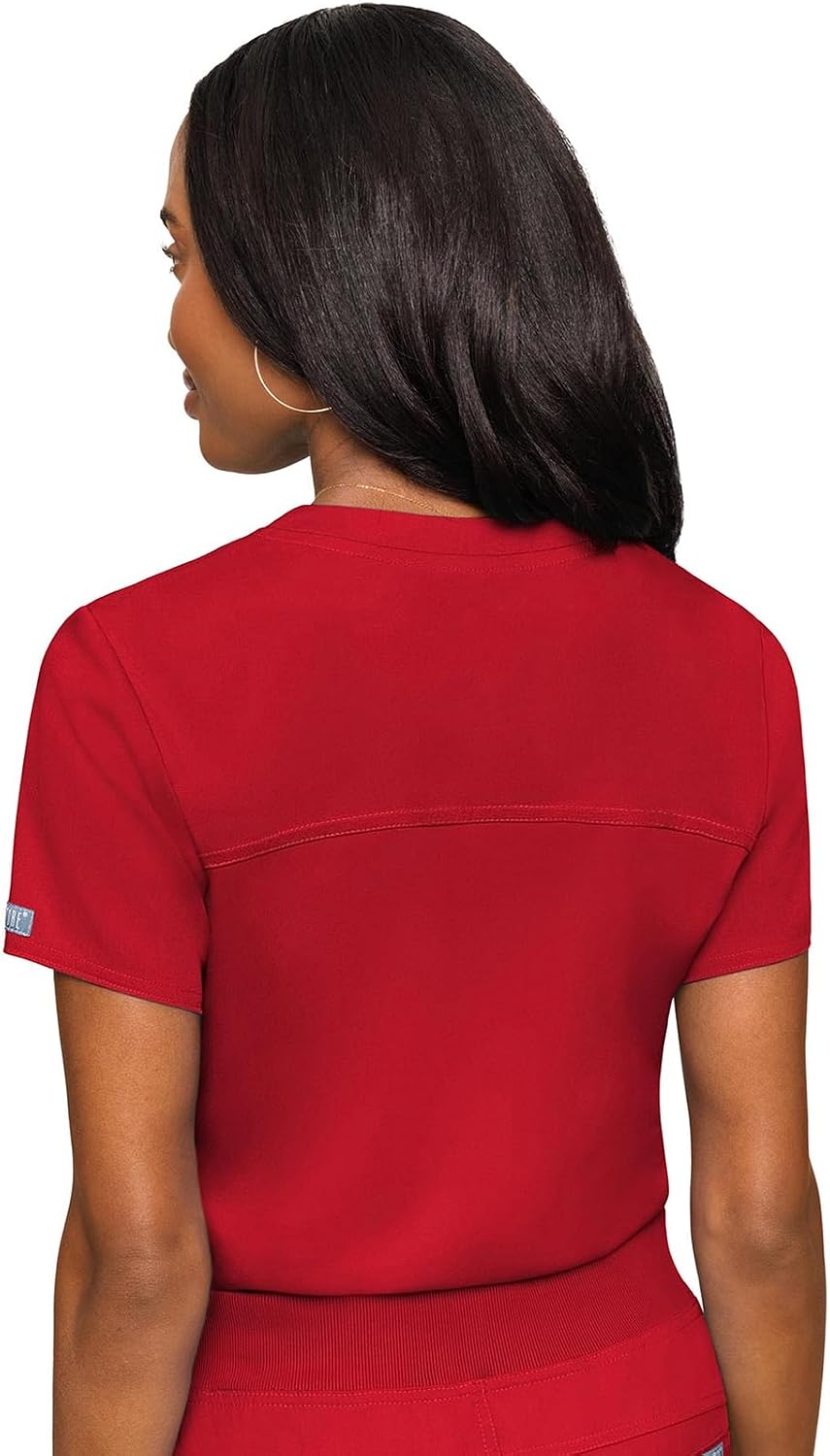 Med Couture Touch Women's Scrub Tops V-Neck Tuck-in Top with 1 Pocket