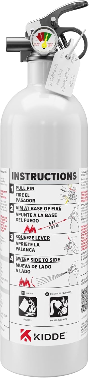 Kidde Mariner PWC Fire Extinguisher for Jet Skis, 5-B:C, KD57W-5BC