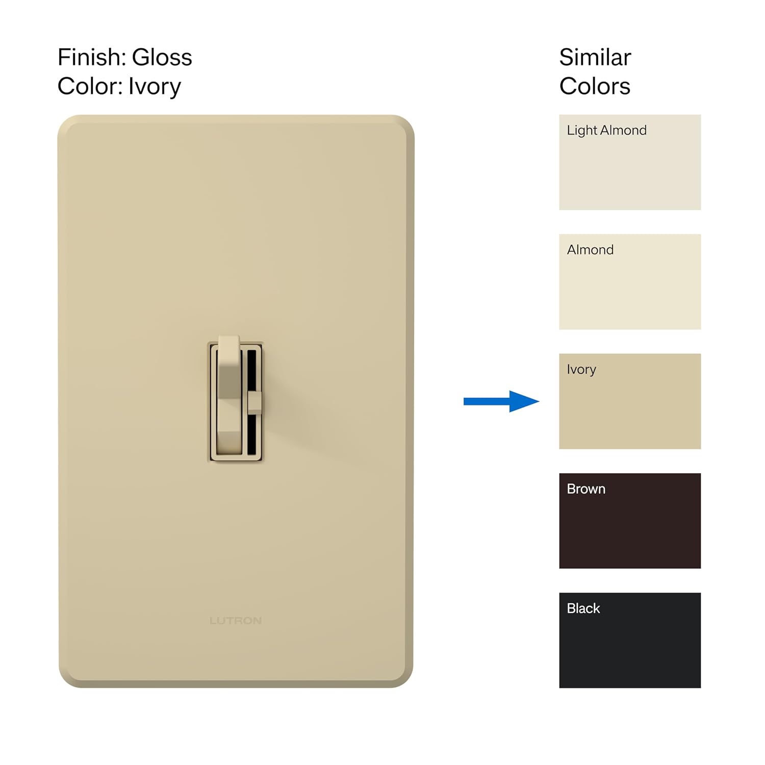 Lutron Ariadni/Toggler LED+ Dimmer Switch, Toggle Dimmer, Single Pole/3-way
