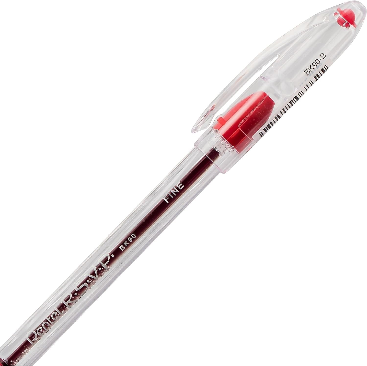 Pentel RSVP Ballpoint Pen, Fine Line, (0.7mm), Assorted Ink, Pack of 5 (BK90BP5M)