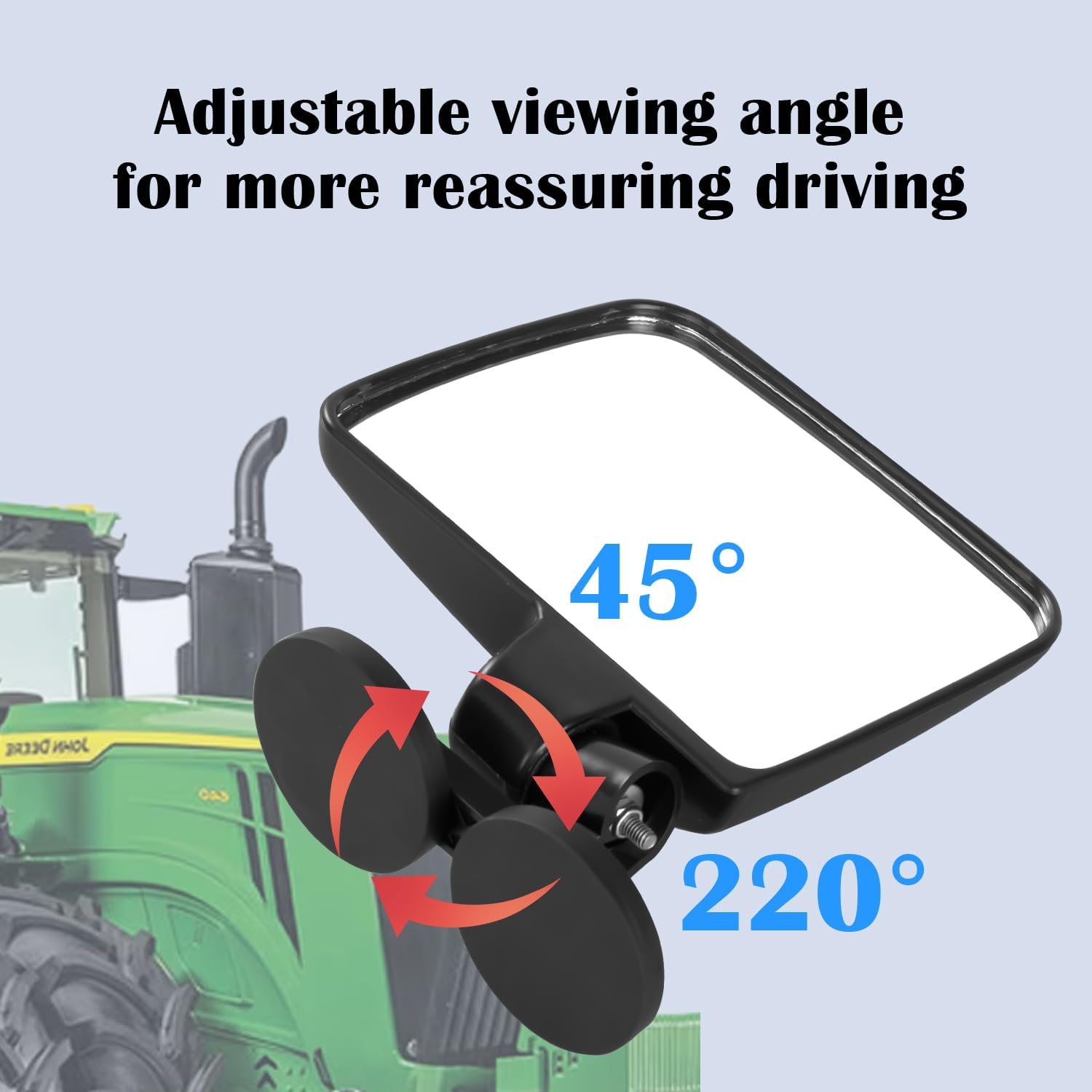 Magnetic Tractor Side View Mirrors for Kubota Mahindra John Deere
